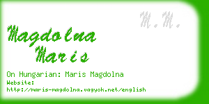 magdolna maris business card